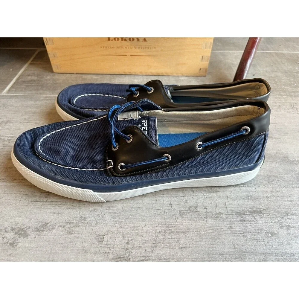 Sperry Top-Sider Men's Size 13 M Bahama 2-Eye Navy Blue Boat Shoes STS13135